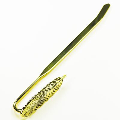 China New China Metal Gold Feather Bookmark Custom Metal Bookmark for sale