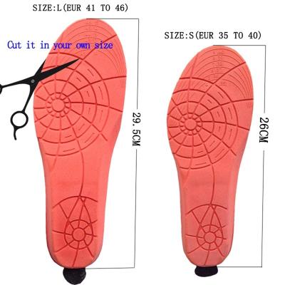 China New inventions silicone electric women winter heated insoles skate equipment insole for sale