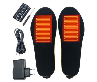 China Pure Natural Ortholite Material 1900 mAh 3.7V Rechargeable Battery Heated Insole for sale