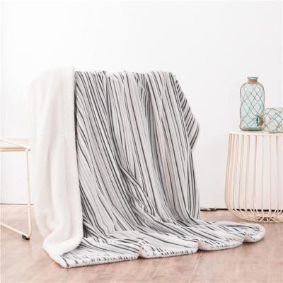 China Copy woven plain oriental sublimated sherpa throw blankets for winter wholesale korean knit fleece flannel fleece blanket for sale