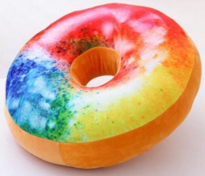 China Anti-Static Mink Velvet Cushion Round Soft Cavity Fiber Decorative Donut Floor Pillows Cushion Large for sale