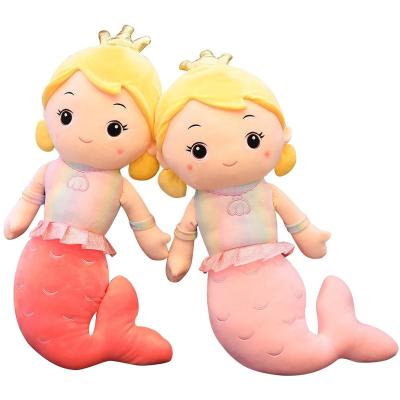 China Crown Mermaid Plush Toy Stuffed Mermaid Doll Girl Home Decoration Pillow Girlfriend Birthday Gifts for sale