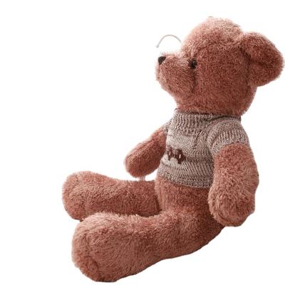 China Cute Plush Pink Teddy Bear With Clothes For Wedding For Kids And Adult For Sleeping for sale