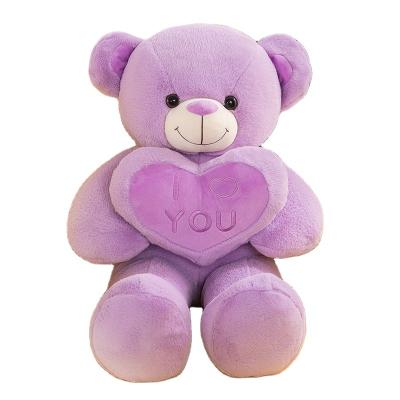 China Large Plush Teddy Bear Animal Stuffed Plush Toys With Heart Wedding Activity For Kids And Adult As A Gift for sale