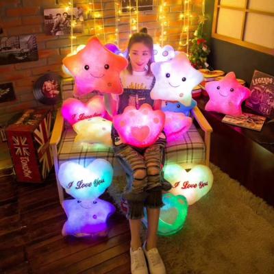 China Plush Doll/Animals/Colorful Glowing Plush Doll Star Luminous Cushion Pillow Mascot/Character Pillow/Pillow Led Soft Toy Light Toys Gift For Girl Children Christmas Birthday for sale