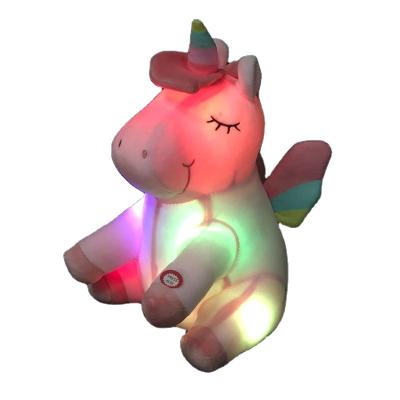 China Wholesale 30cm LED Unicorn Stuffed Plush Toy Cheap Kids Gift Price With Light for sale