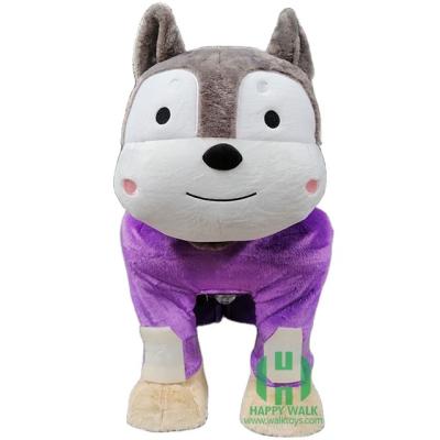 China Ride On Toy Purple Dog Cartoon Electric Scooters Ride On Horse Toy Outdoor Animal Electric Ride On Horse For Kids Or Adults for sale