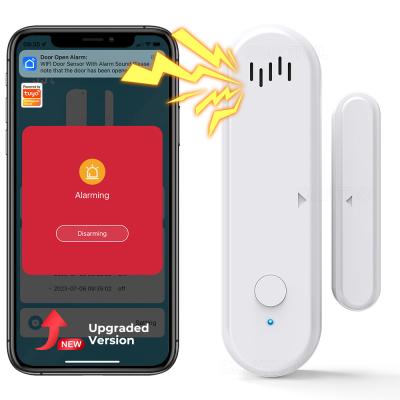 China Sensor de puerta Tuya Vida inteligente Sincronización Trabajar con Alexa Google Home Brazo y desarmar Tuya Smart WiFi Sensor de puerta y ventana en venta