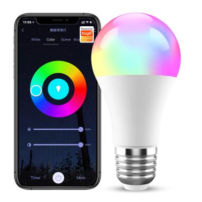 China Tuya Bulb 10W E27 WiFi Light Bulb LED 1000LM RGB Lamp App Work With Alexa Google Home Dimmable Timer 110v 220v for sale