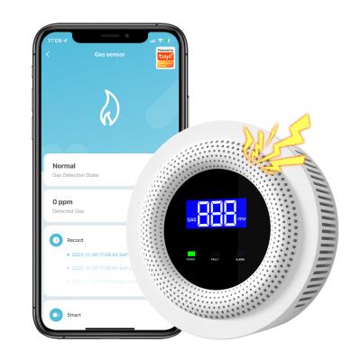 Cina Tuya Wifi Smart Gas Sensor App per la cucina domestica Alarm Detector Leakage USB Powered Safety Smart Home in vendita