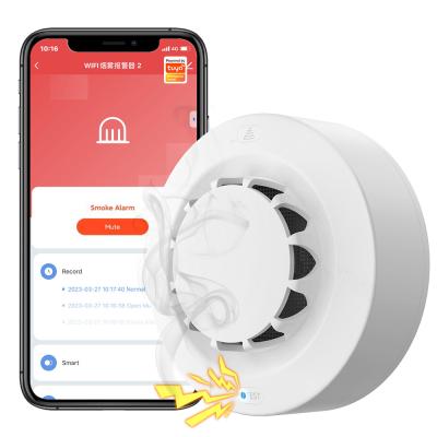 Cina Tuya WiFi Smart Smoke Alarms Detector Protezione antincendio 90db Combinazione fumarola Alarme antincendio Sistema di sicurezza domestica in vendita