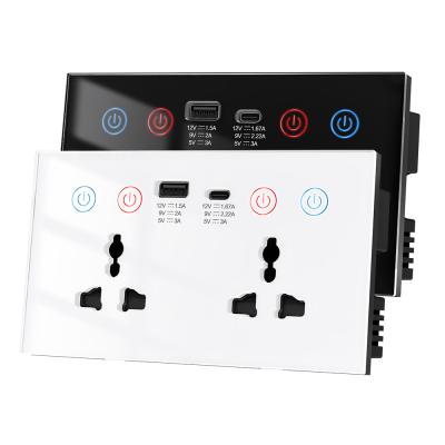 Chine Tuya Smart Wall Socket commande vocale WIFI Alexa Power Monitor Automatisation à domicile États-Unis UE Royaume-Uni à vendre