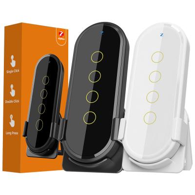 China Tuya ZigBee Smart Home Scene Switch 4 Gang 12 Scene Touch Light Switch Fernbedienung Smart Life App zu verkaufen