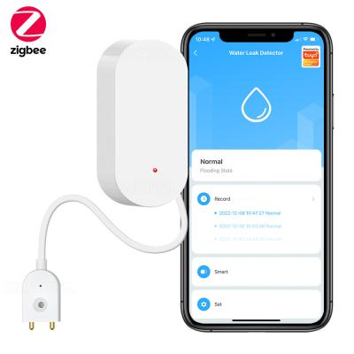 China Zigbee Water Leak Sensor Smart Home Notification Alerts Water Flood Leak Alarm Home SecurityTuya Flooding Detector for sale