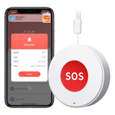 China Tuya WIFI Smart SOS Call Button Cuidador sem fio Pager Sistema de chamada inteligente Enfermeira chamando idosos Alerta Sistema de ajuda ao paciente Smart Life à venda