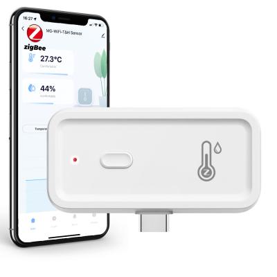 中国 Tuya Zigbee Wifi 湿度温度モニター スマートヒグロメーター 温度計 無線電子ヒグロメーター モニター スマート室内 アレクサ Googleアシスタントと互換性 販売のため