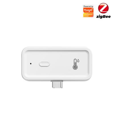 Китай Tuya Zigbee WiFi Умный монитор влажности и температуры, беспроводной гигрометр Термометр для внутреннего использования, совместим с Alexa и Google Assistant продается