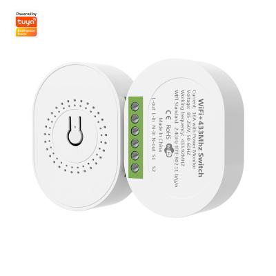 China SMATRUL 16A Smart Power Monitor Breaker Tuya WiFi & RF433 Wireless Switch Mini 2-Way ModuleTimer Work with Google Home & Alexa for sale