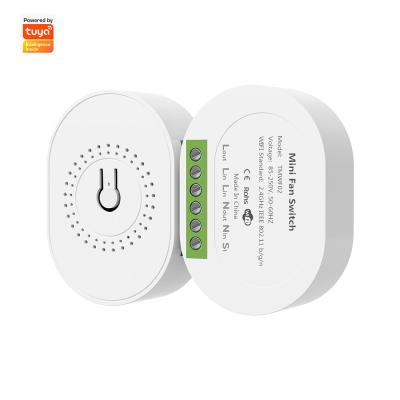 China SMATRUL Tuya WiFi Smart Fan Speed Regulation DIY Mini Switch Module Remote Control Timer on Off 220V for Alexa Google Home for sale