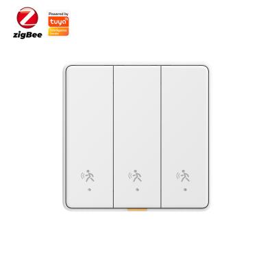 China Tuya ZigBee Radar Sensor de movimiento Switch Sensing No Neutral Smart Home EU Botón de luz de pared apagado No condensador de tiempo de la aplicación en venta