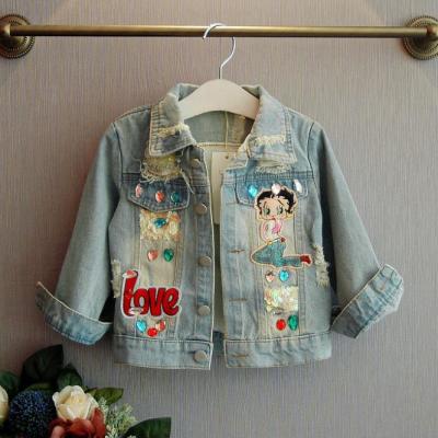 Chine Le trou givré par Jean Personalised Denim Jacket With des enfants du ressort 80CM 31.5in à vendre