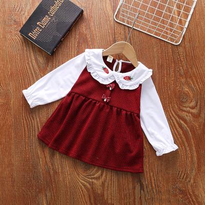 China 80cm Girls Children'S Dress Clothing Long Sleeve Short Skirt Dress Doll Collar ODM for sale