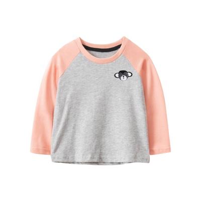 China De Kleding die van de Kinderen van de polyesterlente Hoogste Meisjes Grey Long Sleeve Shirt baseren Te koop