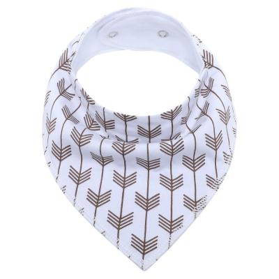 China Unisex Baby Plain White Organic Cotton Bandana Bibs For Teething for sale