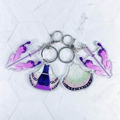 China Animation Products Etc High quality new design charms plastic keychain custom demon slayer acrylic keychains with charms for sale