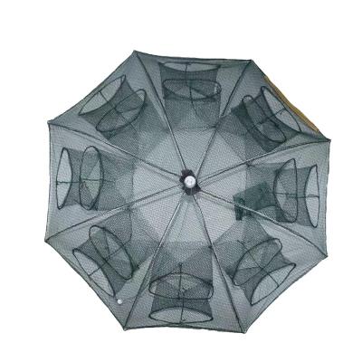 China Best Fish Price Top Quality Polyester Foldable Dark Green Umbrella Crab Trap for sale