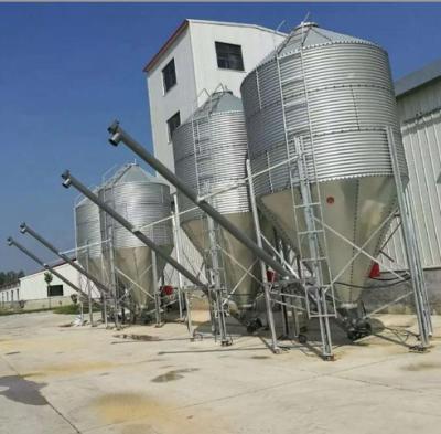 China MUHE Agricultural Industry Series Hot Dipped Galvanized Pig Farm Feed Large Capacity 25 Ton Silo for sale