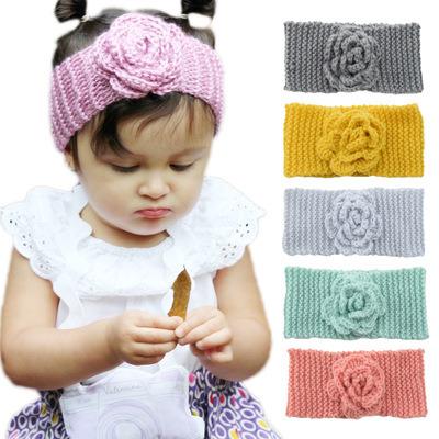 China Fabric No Moq Princess Girls Baby Headband Hair Accessory Rose Petal Flower Lace Headband Elastic for sale