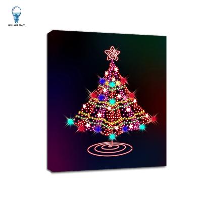 China The International Organization for Standardization Christmas Tree Lights Night Wall Decoration Art Colorful Wall Painting Led for sale