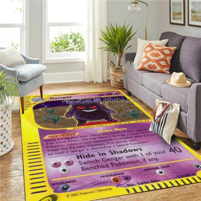 China Modern Modern Living Room Carpet Polyester Multicolor Custom Printed Rugs for sale