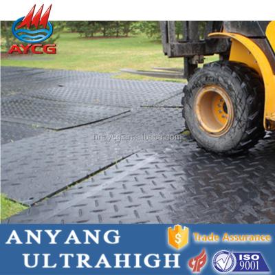 China Wear resistance AYCG anti-slip plastic uhmw pe/HDPE ground floor mat for sale