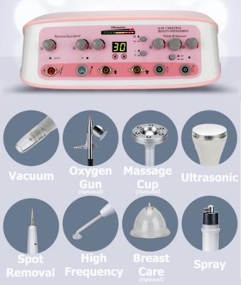 China Factory Price SK-M18 Cheap Portable Multifunctional Ultrasonic Vacuum Spray Anti-Puffiness High Frequency Spot Remove Dermabrasion Beauty Machine for sale