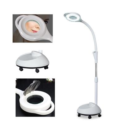 China Folding Arm Plant Saon Use Floor Stand LED Magnifying Lamp for sale