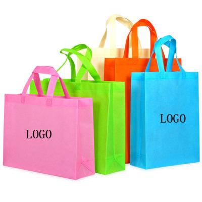 China New Design Custom Made Eco Friendly Cheap Promotional Wholesale Processed Logo Print Reusable Nonwoven Shopping Tote Bags for sale