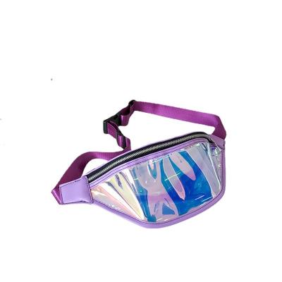 China NATIONAL Custom Waist Bag Glitter Holographic Laser Chest Fanny Pack Glitter Women Waist Pouch for sale