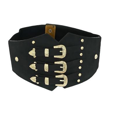 China Fashion Belt Durable Woman Belt Leisure Metal Wild Buckles Belt Elastic Belt bg-361 for sale