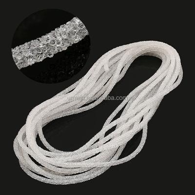 China Redesigned 7mm Diameter Rhinestones Rope Bling Colorful Trim To Wedding Decor Drill Diamond Crystal Rope With Hole For Shoe, Garment, Jewelry for sale