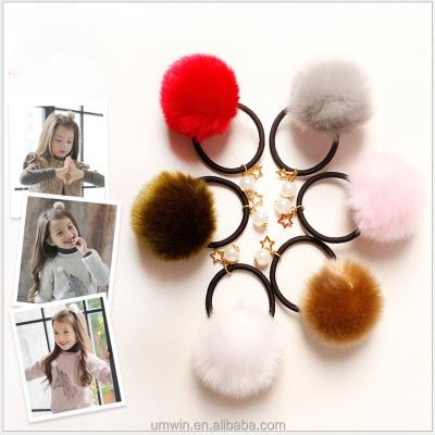 China Cute Multicolored Hair HR008 Fashionable Baby Hair Ball Lovely Hair Rope Children Accessory for sale