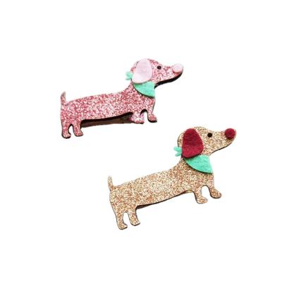 China Cute bling hairpin HC070 new design lovely kids 3D hair clip fashionable baby puppy dog ​​shape accessory for sale