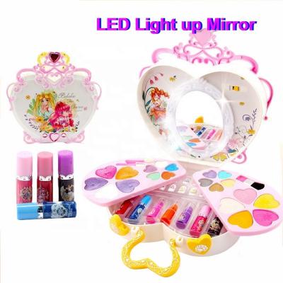 China Luxury Cosmetic Toys Make Up Set Light Up Mirror Makeup Kit 41x27.5x7.5cm for sale