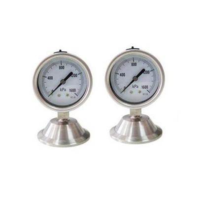 China AISI 316 Stainless Steel Sanitary 1.0% Accuracy Diaphragm Pressure Gauge DPG-05 Series for sale