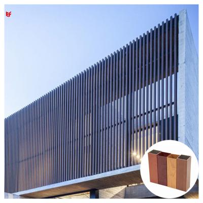 China Factory direct sales square passage wood grain square aluminum pipe various models modern external wall from factory customize for sale