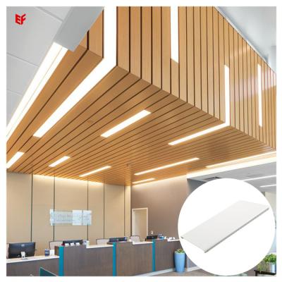 China Sale Artistic Aluminum Linear Decorative Ceiling Low Price Metal Baffle Strip Hanging False Ceiling for sale