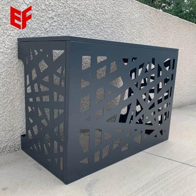 China Home External Dust Proof AC Cover Laser Cut Aluminum Outdoor Canopy Air Conditioner Dust Cover Corrosion Resistance for sale