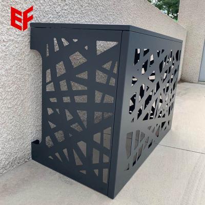 China Home Air Conditioning Split Bracket Aluminum Laser Cutting Metal AC Cover Air Conditioner Dustproof Cover For Office Building for sale