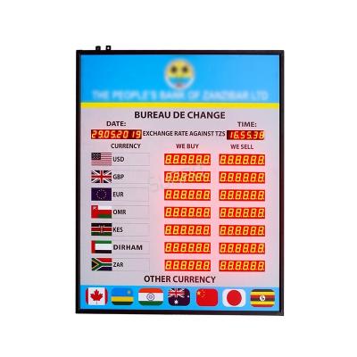 China Exchange Show Currency Board Foreign Led Display Official Zimbabwe Currency Rates Wholesale Display for sale